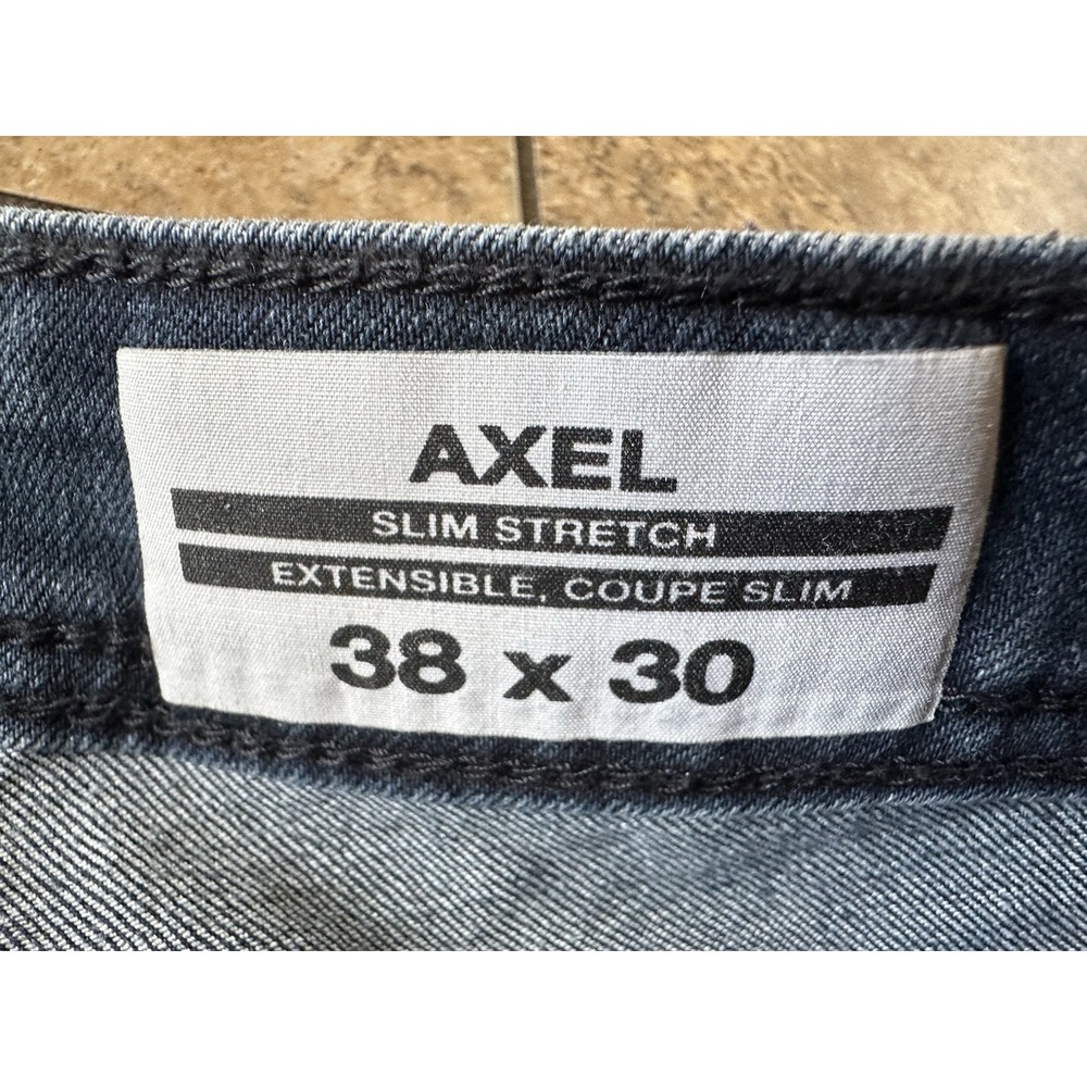 Buffalo David Bitton Jeans Blue Straight Slim Stretch  Axel Mens 38X30 - Picture 7 of 9